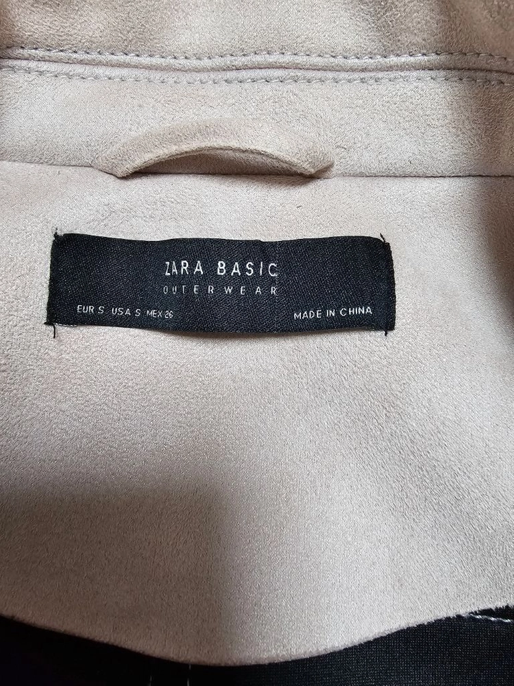 ZARA BASIC 핑크 스웨이드 라이더 자켓 저렴하게 이미지