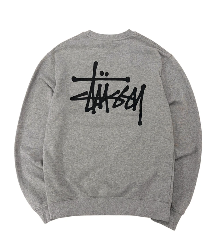 stussy스투시 베이식 크루넥 맨투맨 새상품 (M/그레이) 이미지