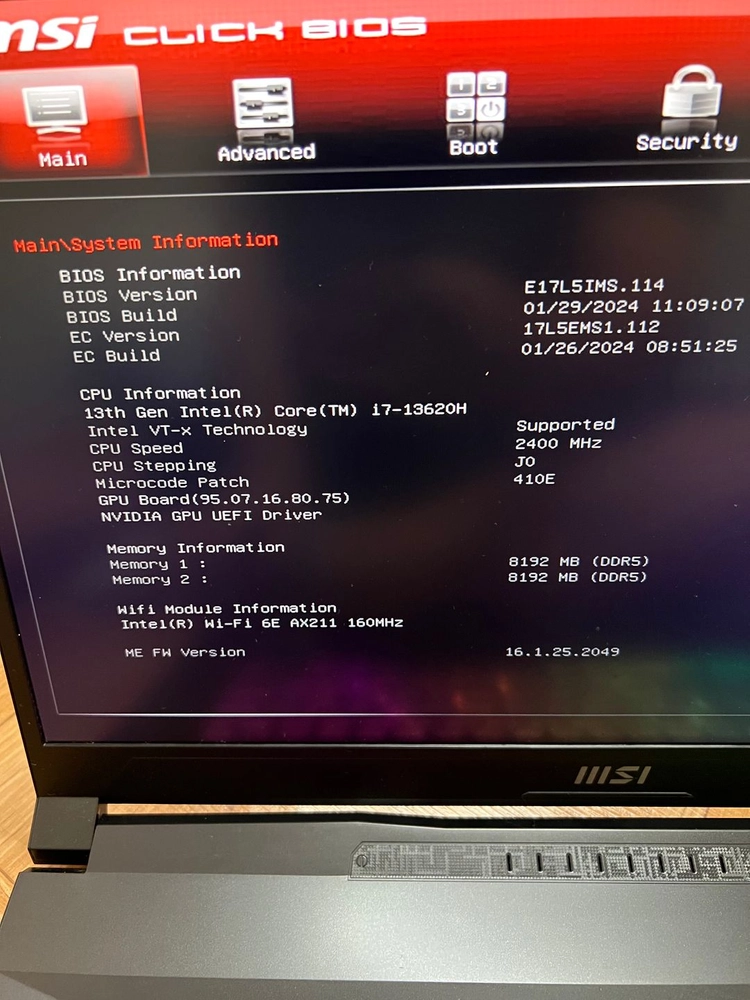 i7-13세대 RTX 4060 DD5 16G+SSD 1TB MSI 카타나 17 게이밍 이미지