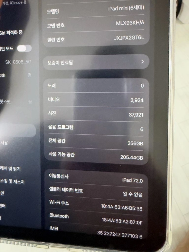 아이패드 미니6 256기가 셀룰러 이미지
