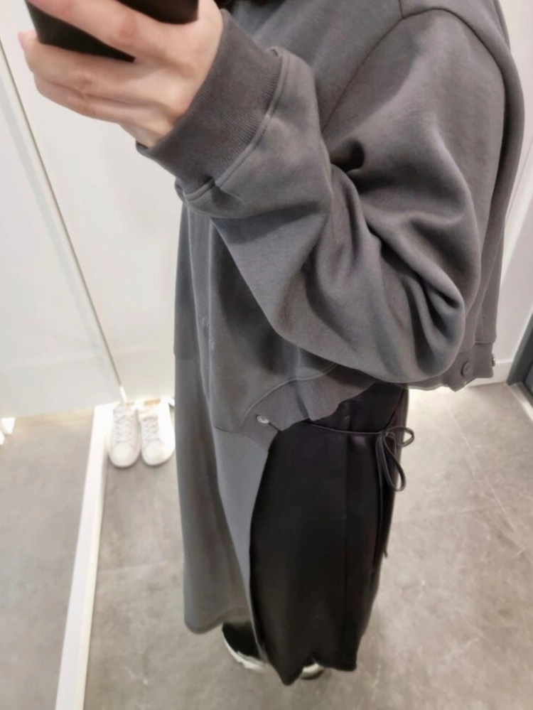 한섬 시스템 텍스처 블록 레이어드 원피스 이미지