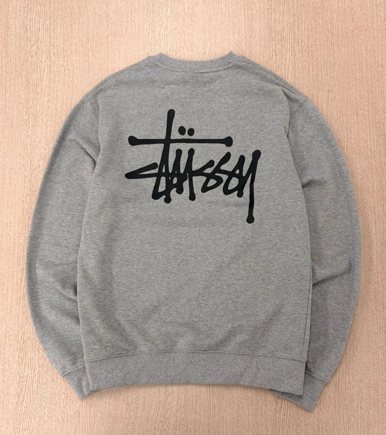 stussy스투시 베이식 크루넥 맨투맨 새상품 (M/그레이) 이미지