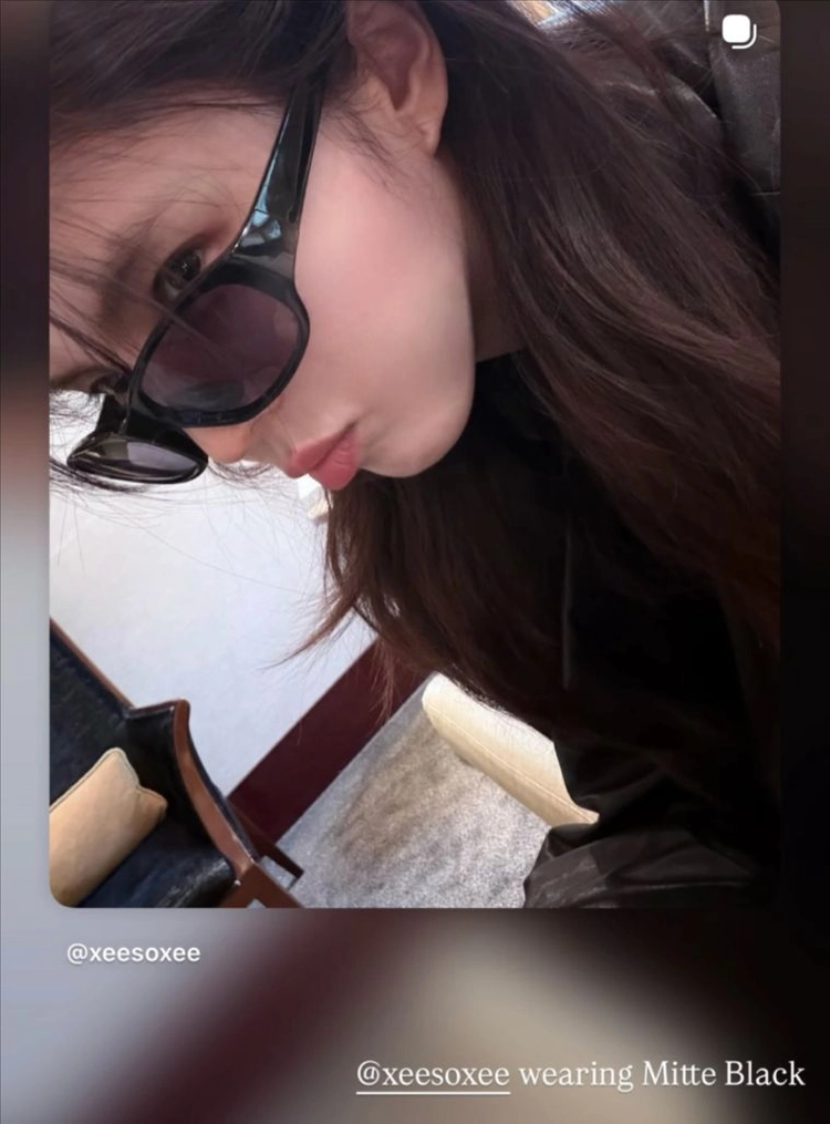 bts진 한소희 선글라스 르모크 미떼 블랙 이미지