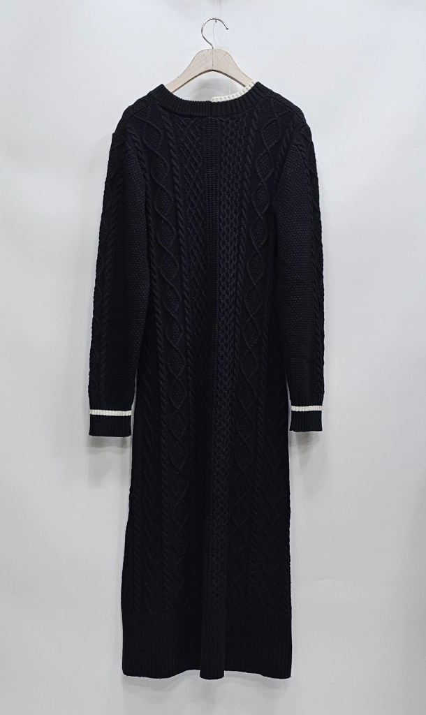 쥬시쥬디 23FW 꽈배기 울 니트 맥시 롱원피스 / 여 85 블랙 이미지