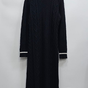 쥬시쥬디 23FW 꽈배기 울 니트 맥시 롱원피스 / 여 85 블랙 이미지