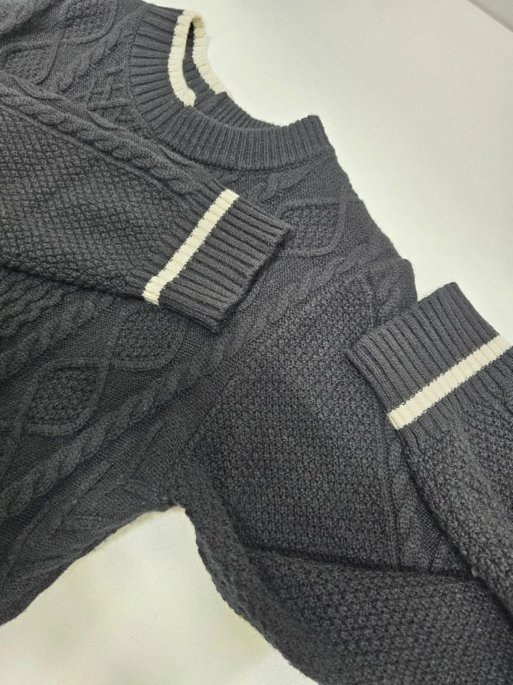 쥬시쥬디 23FW 꽈배기 울 니트 맥시 롱원피스 / 여 85 블랙 이미지