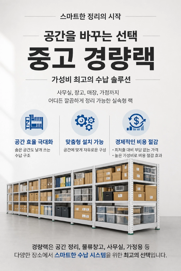 중고 경량랙, 중량랙, 철제랙, 철제선반 저렴하게 판매합니다. 이미지