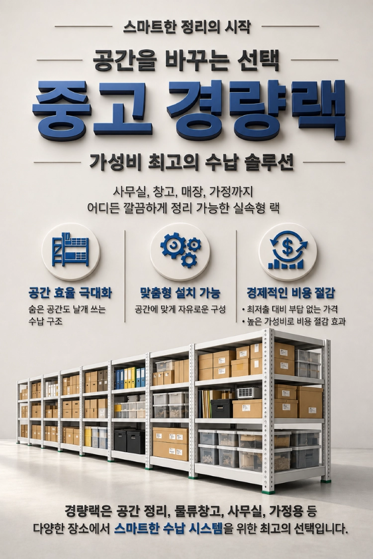 중고 경량랙, 중량랙, 철제랙, 철제선반 저렴하게 판매합니다. 이미지