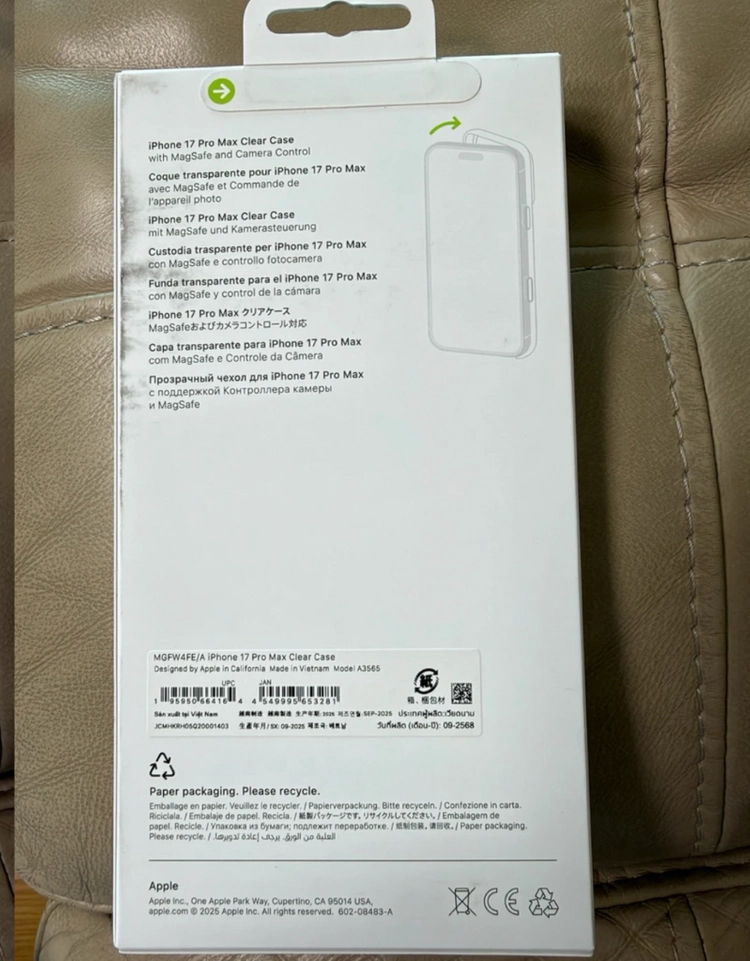 Apple 정품 iPhone 17 Pro Max 투명케이스 이미지