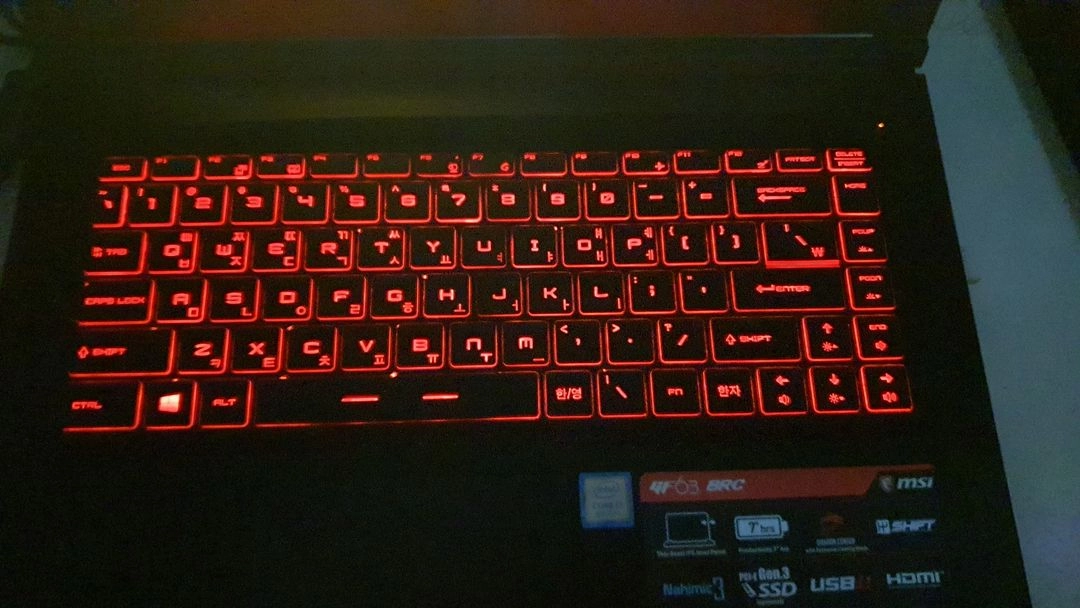 msi 게이밍 노트북.i7.gtx1050.새배터리.새거컨디션 이미지