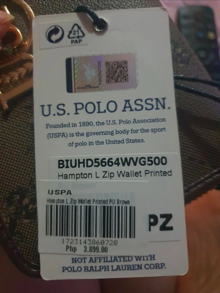 [새상품/풀박스] U.S. POLO ASSN. 폴로 햄튼 L 지퍼 장지갑 이미지