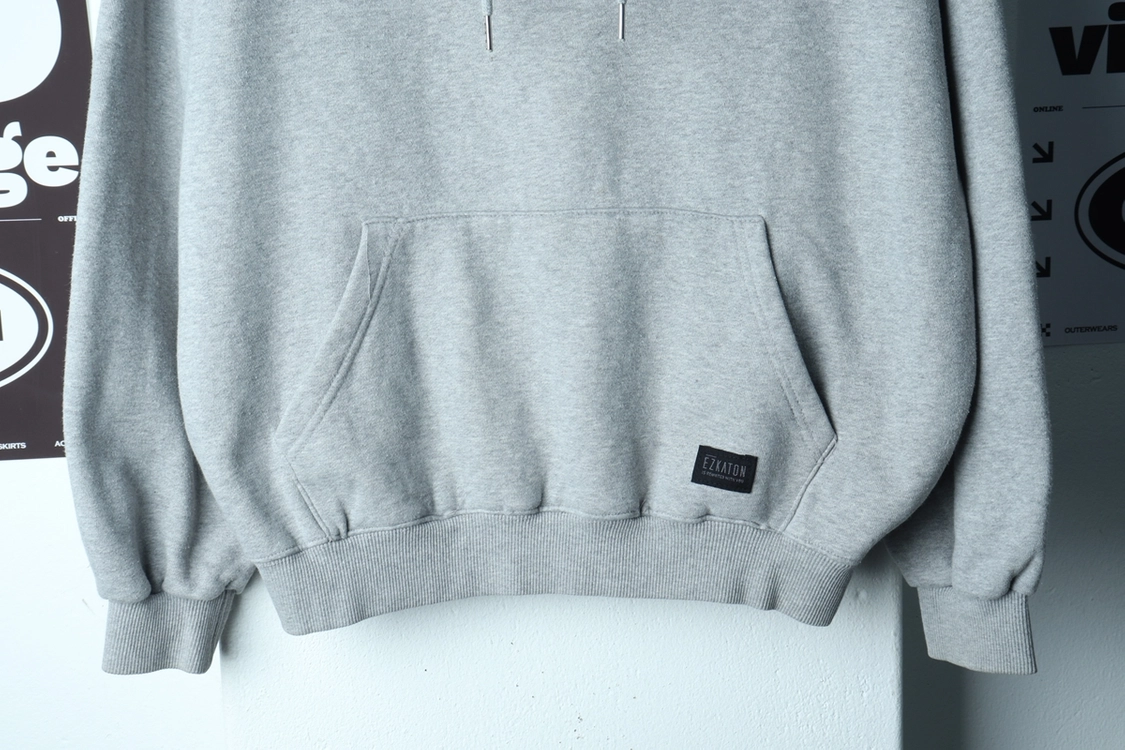 (M-XL) 에즈카톤 후드티셔츠 그레이 기모 올드스쿨 이미지