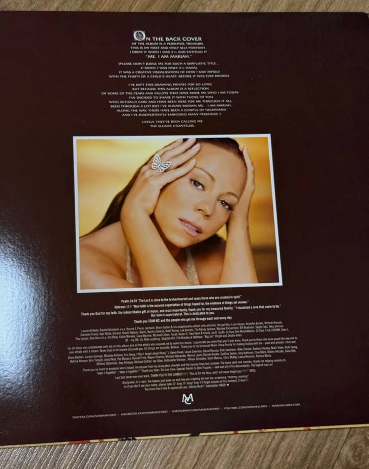 머라이어 캐리 ME. I AM MARIAH LP 이미지