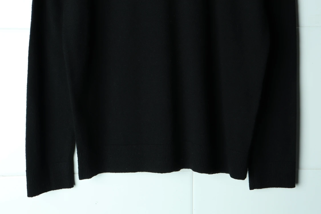 (L-XL) 바쏘옴므 니트 목폴라 캐시미어 블랙 이미지