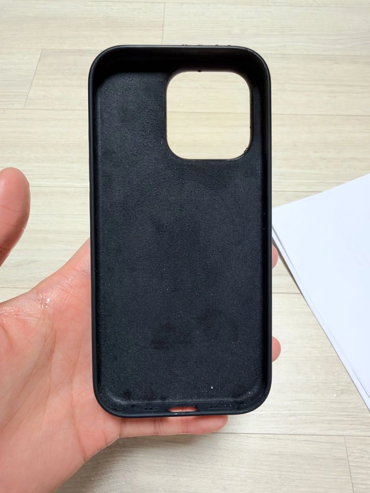 Apple 정품 iPhone 16 Pro MagSafe 실리콘 케이스 블랙 이미지