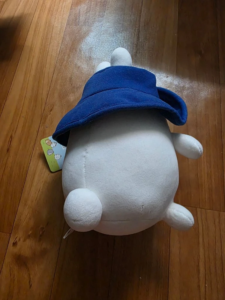 몰랑이 파란 모자 리본 봉제인형 이미지