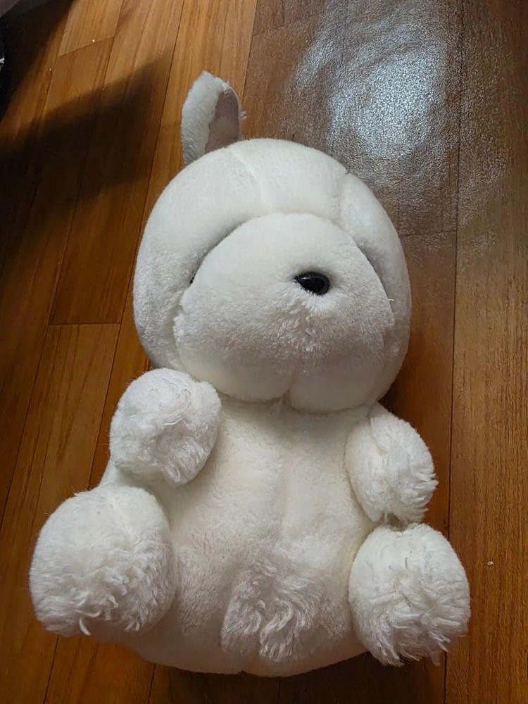 하얀 토끼 봉제인형 이미지