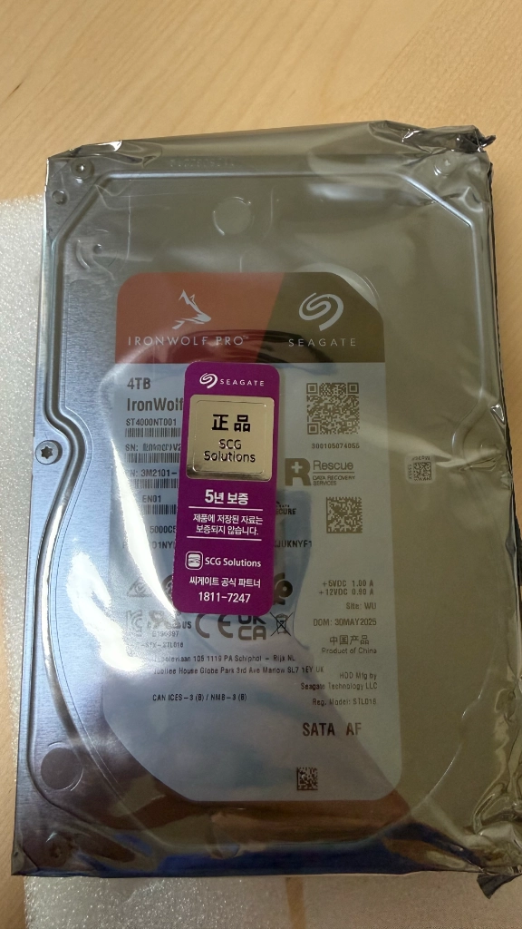 (미개봉)씨게이트 아이언울프 프로 hdd (24tb, 22tb, 4tb 판매) 이미지