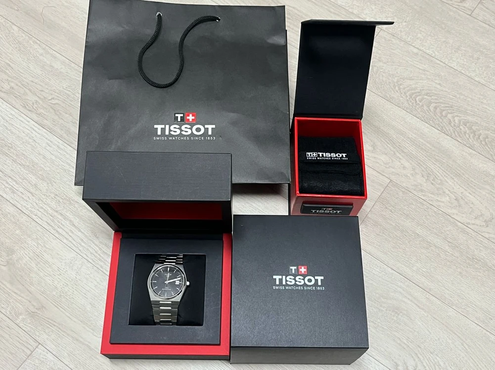 티쏘 PRX40mm 검판 풀박스+정품 러버밴드 이미지