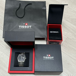 티쏘 PRX40mm 검판 풀박스+정품 러버밴드 이미지
