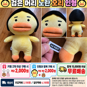 검은 머리 노란 오리 인형 이미지