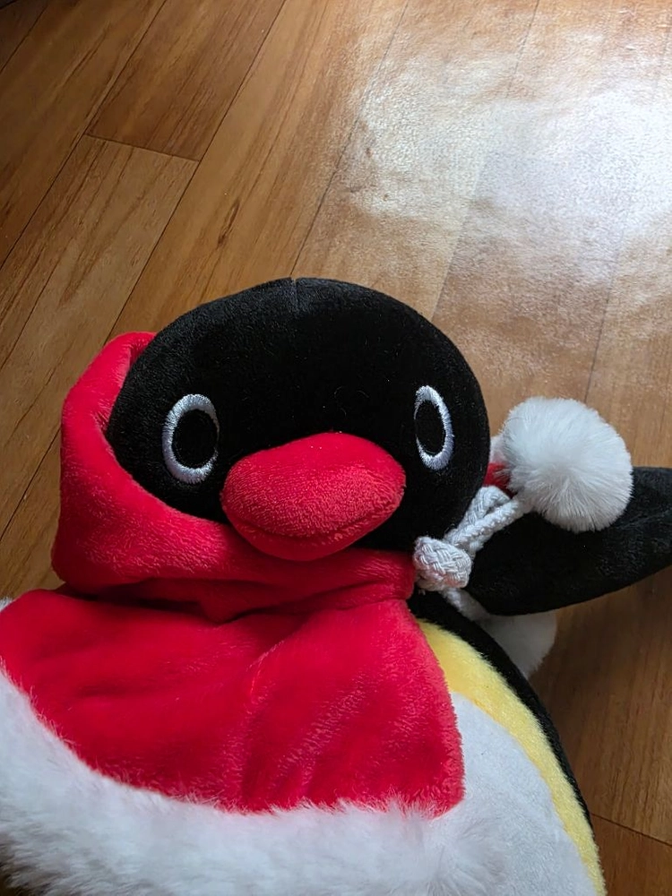 핑구 산타 망토 펭귄 인형 이미지