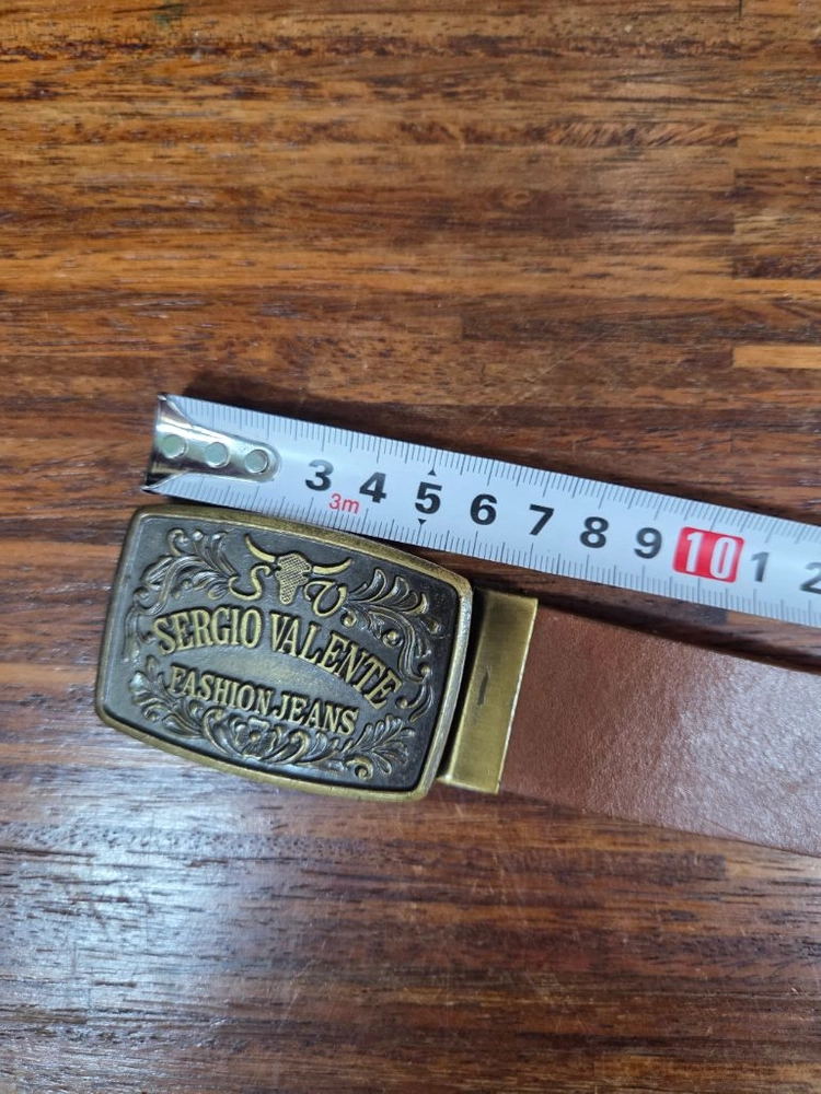 세르지오 발렌테 빈티지 80s 소가죽 메탈버클 벨트 105.5cm 이미지