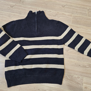 자라키즈 스트라이프 니트 반집업 130사이즈 이미지
