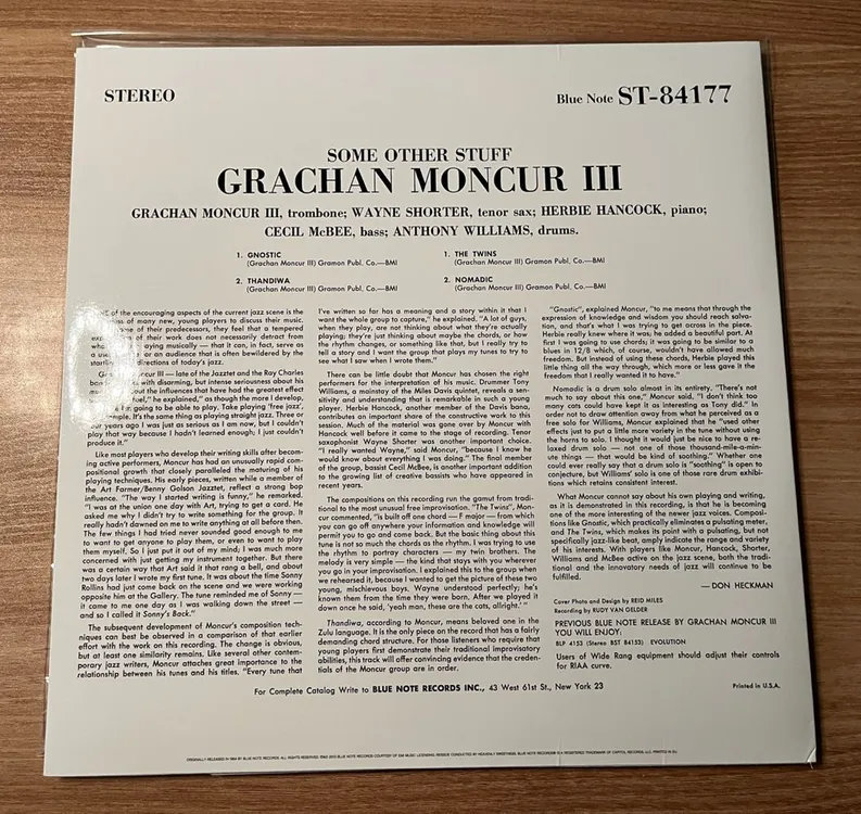 Grachan Moncur III Some Other Stuff LP Vinyl 이미지