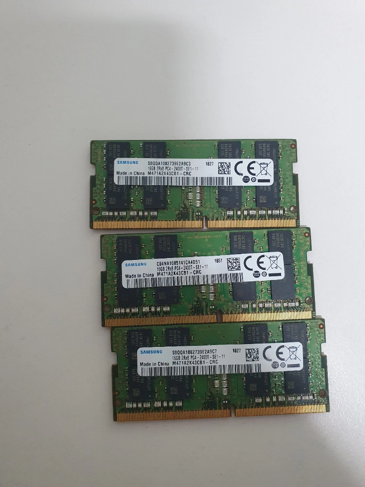 노트북 램 삼성 DDR4 16GB 노트북 램 3개 개당8.5만 - 안심되는 중고거래