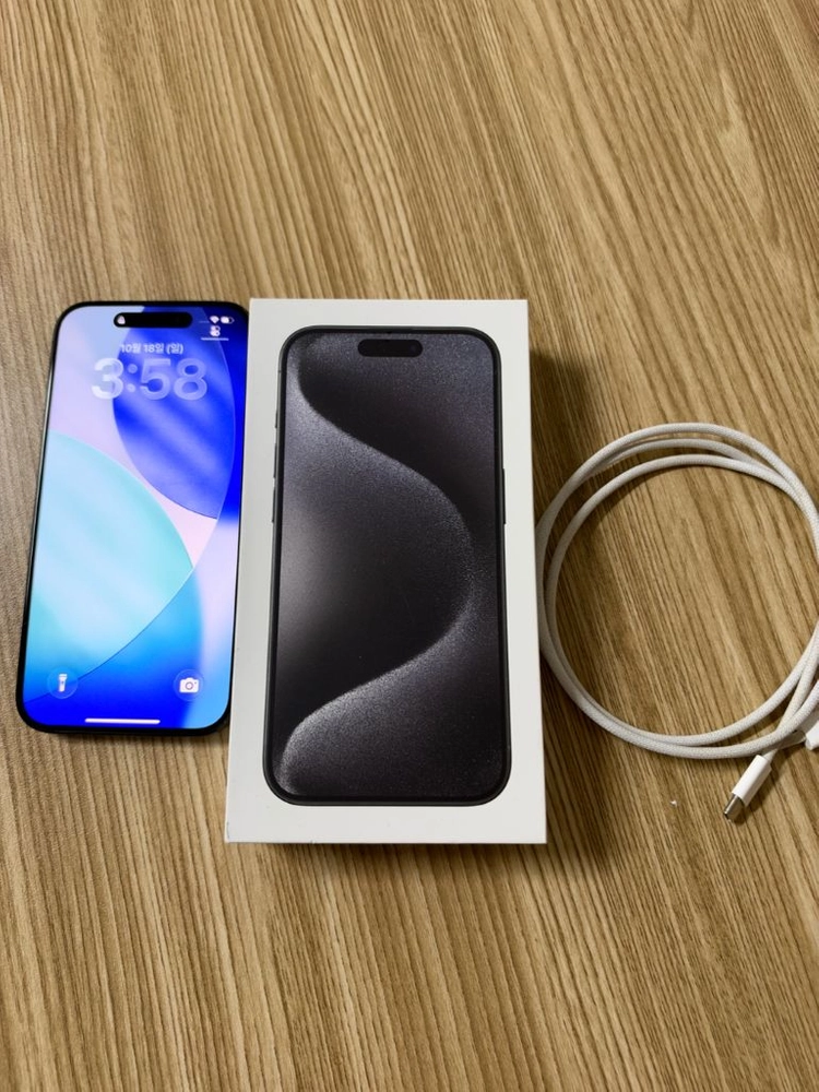 아이폰 15프로 256GB 티타늄블랙 이미지