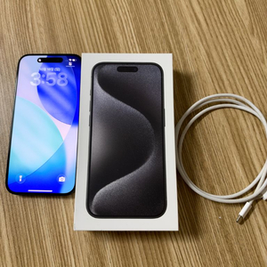 아이폰 15프로 256GB 티타늄블랙 이미지