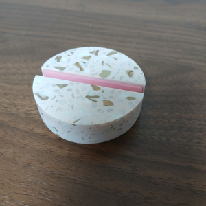 대리석 거울 메모 사진 꽂이 이미지