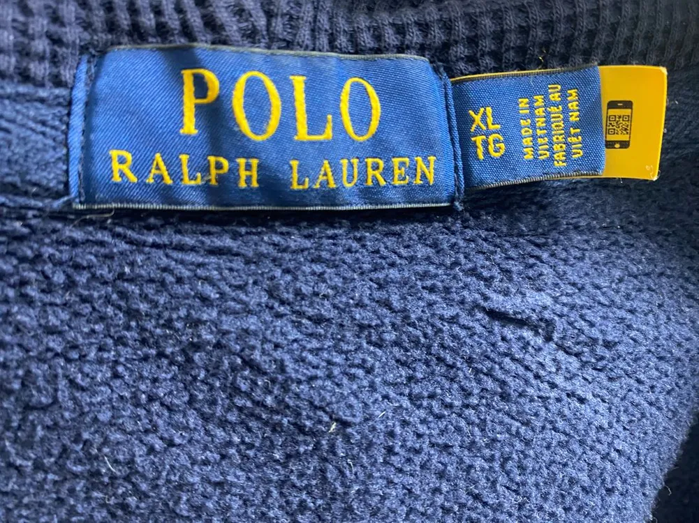 남성 폴로 풀집업 기모 후드 네이비 XL 큐알인증 가능 플리스 풀 지퍼 후디 자켓 Polo Ralph Lauren 이미지