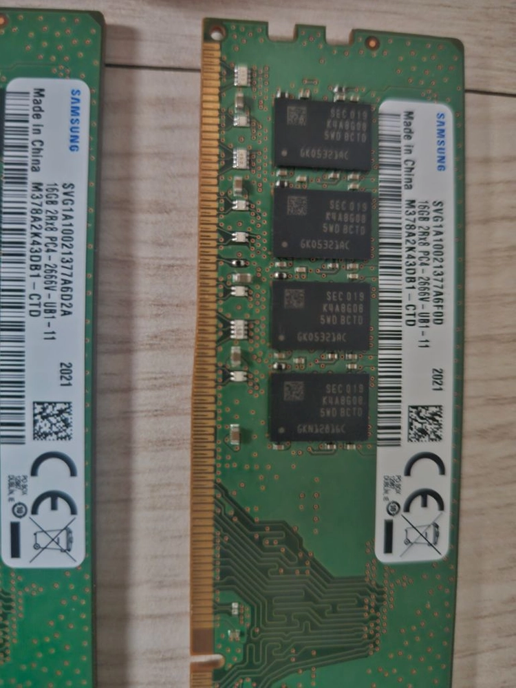삼성 DDR4 2666 16기가 두개 팝니다. 이미지