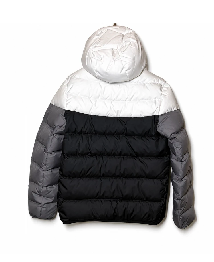 NIKE 나이키 새제품 블랙/화이트/그레이 스포츠웨어 다운 필 윈드러너 후디 패딩 자켓 M 95사이즈 이미지