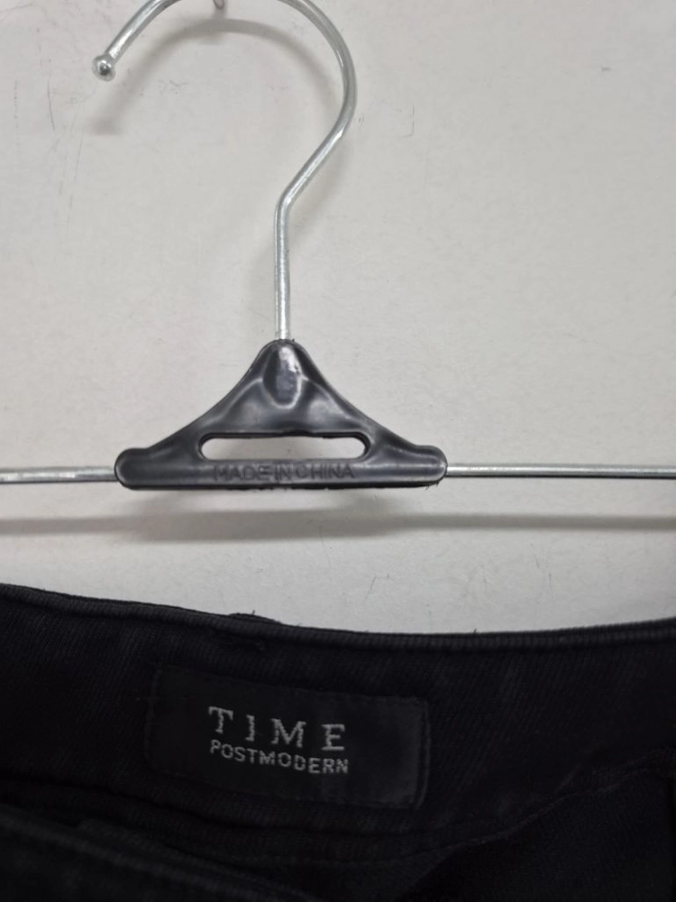 한섬 타임 TIME 이태리 소재 블랙 슬림 일자 팬츠 이미지