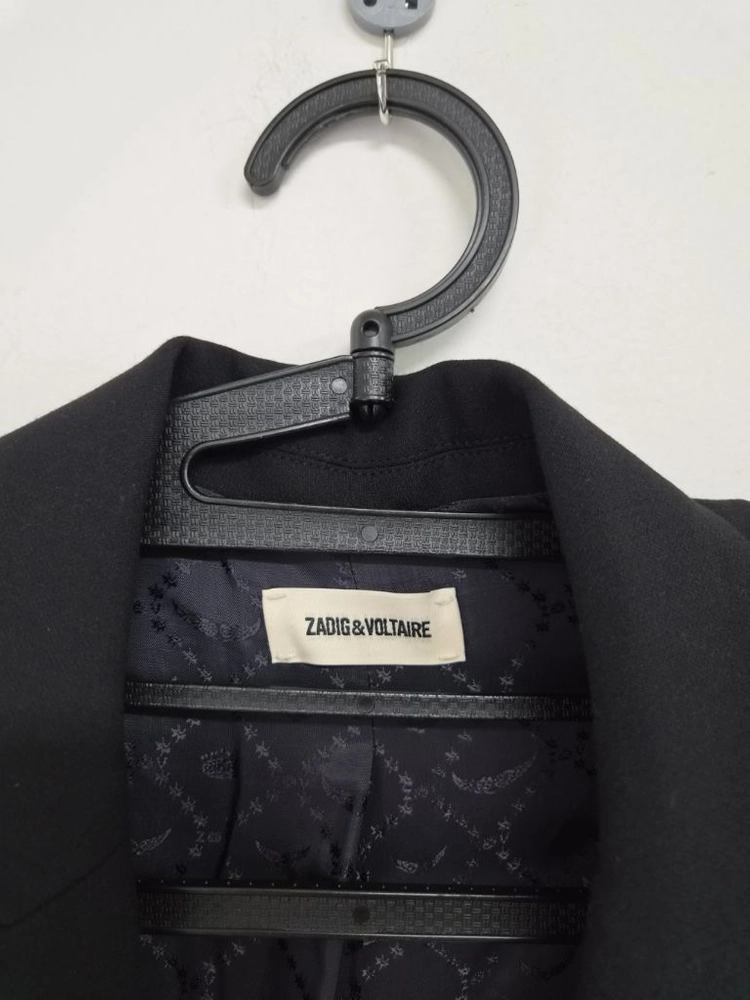 쟈딕앤볼테르 ZADIG&VOLTAIRE 스터드 장식 블랙 롱 자켓 34 최상급 이미지