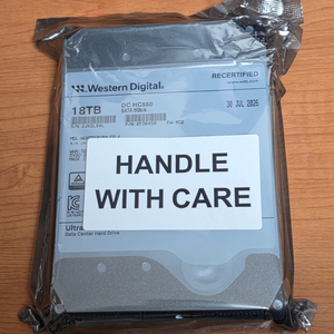 WD HC550 18TB SATA HDD 미개봉 최신제조 하드 이미지
