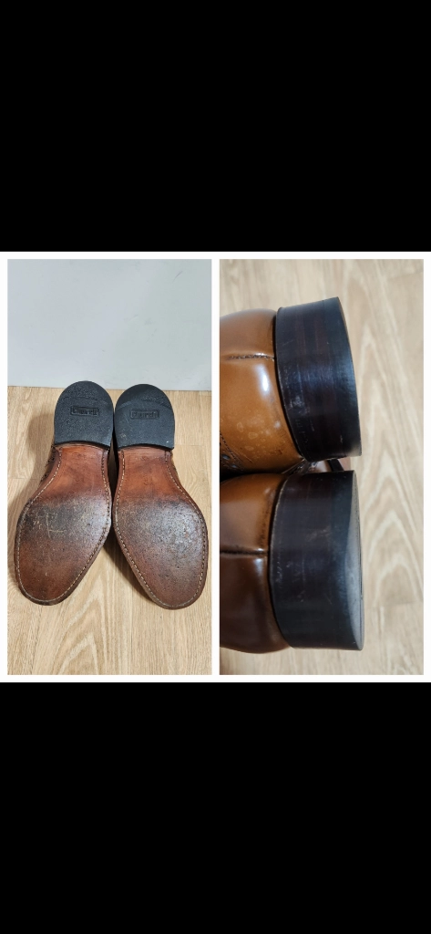 250~255mm 처치스 옥스포드 윙팁 브라운 구두 더비슈즈 이미지