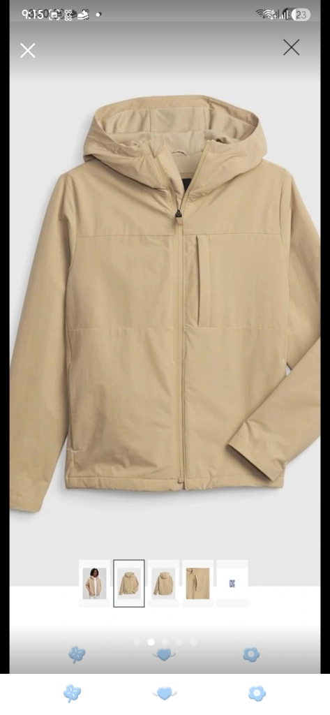 (새옷) GAP 키즈 베이지 후드 자켓 XXL(152~157cm) 이미지