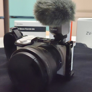 소니 정품 미러리스 카메라 ZV-E10M2K 화이트+시그마 C 10-18mm F2.8+소니 ECM-M1 샷건 마이크 이미지