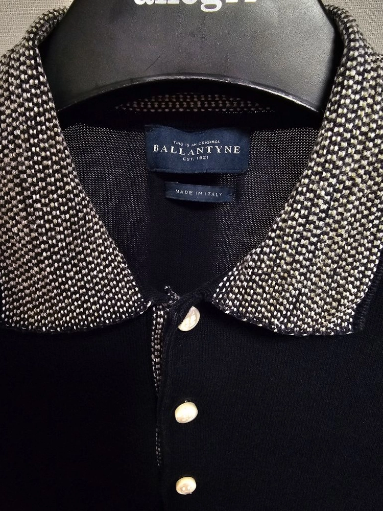 발렌타인 BALLANTYNE 네이비 반팔 니트 이미지