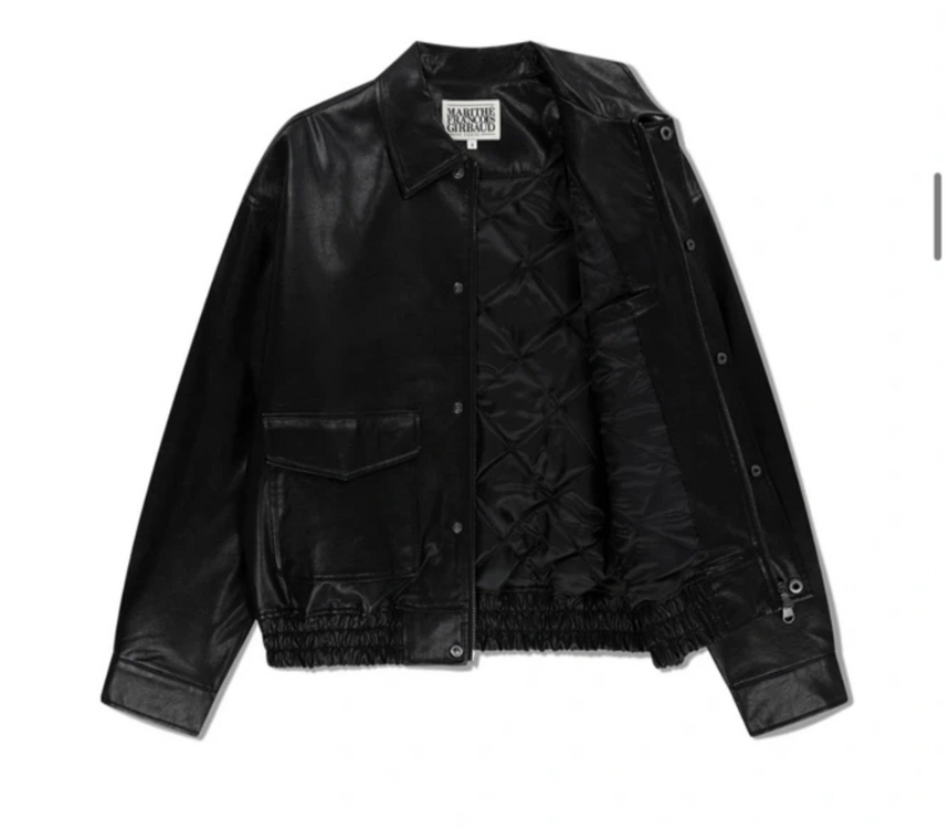 마리떼 [고윤정 PICK]FAUX LEATHER PADDED JACKET black L 이미지