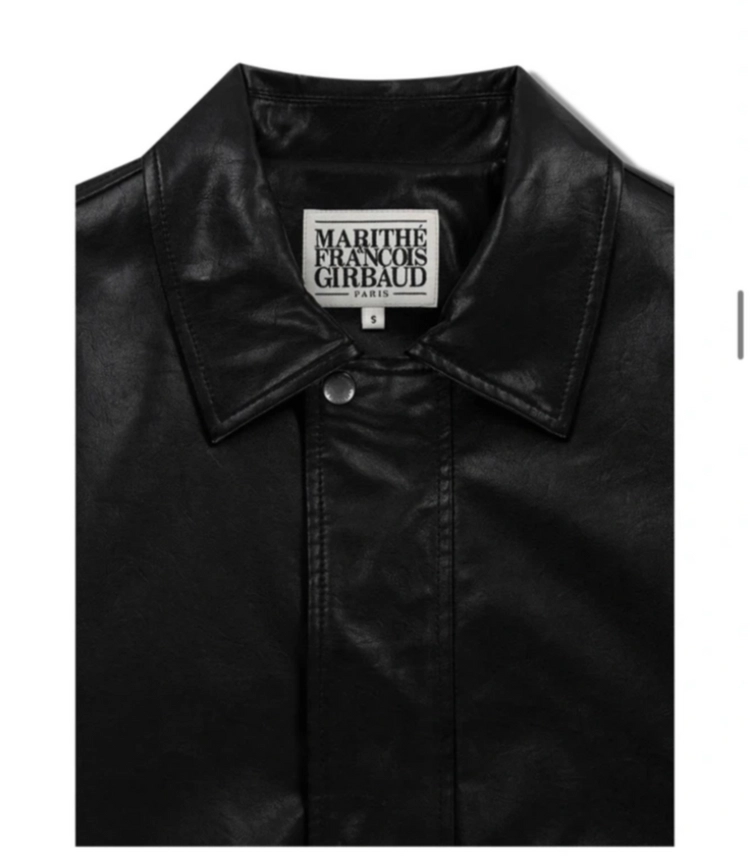 마리떼 [고윤정 PICK]FAUX LEATHER PADDED JACKET black L 이미지