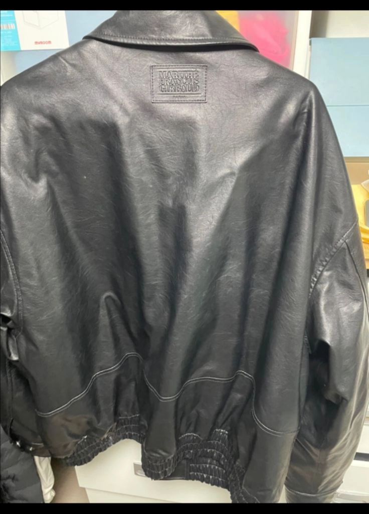 마리떼 [고윤정 PICK]FAUX LEATHER PADDED JACKET black L 이미지