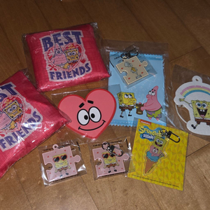 스펀지밥 굿즈 9개 일괄 이미지