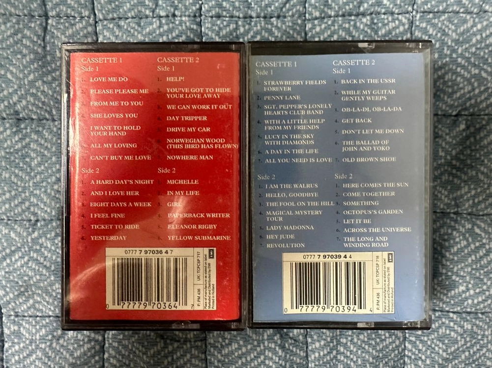 [희귀] EU 발매반 비틀즈 1962-1966 RED & 1967-1970 BLUE 카세트 테이프 Beatles 이미지