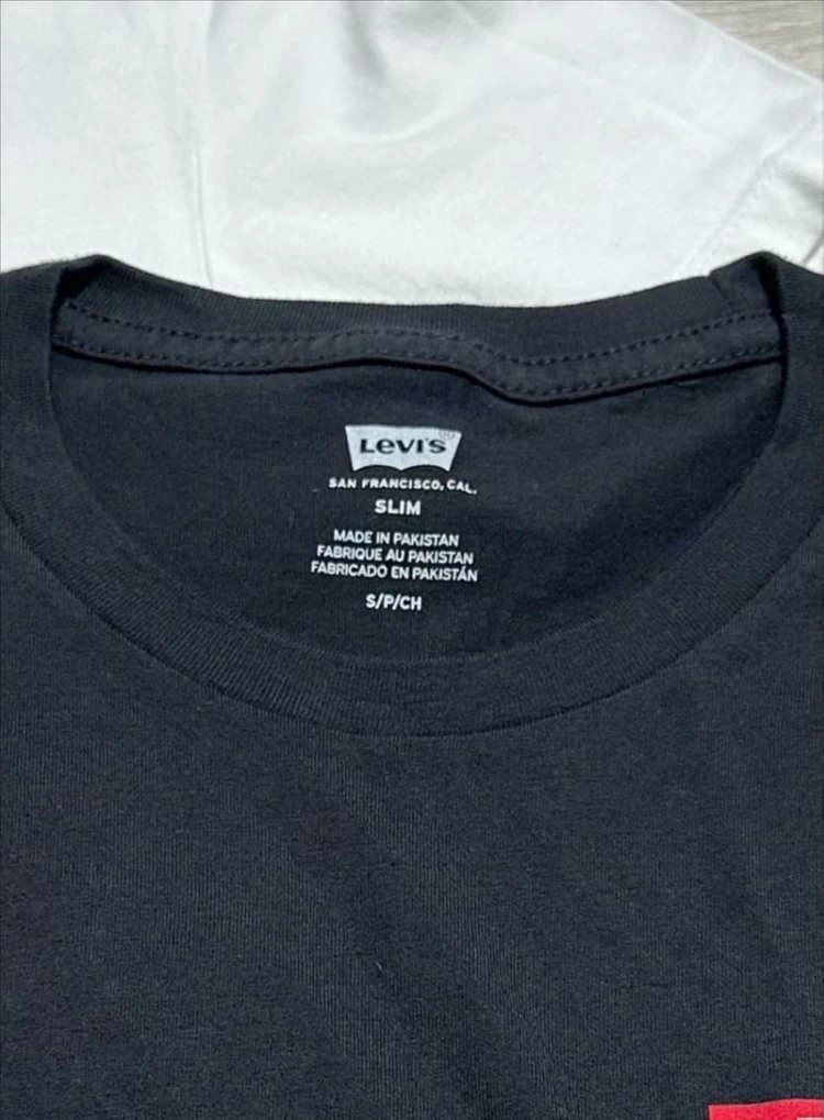 리바이스 반팔티 세트 (블랙/화이트) S/P 미사용 새상품 이미지