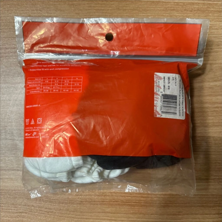 나이키 퍼포먼스 코튼 쿠션 노쇼 양말 6켤레 L 이미지